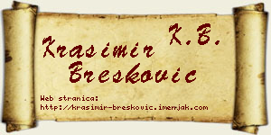 Krasimir Brešković vizit kartica